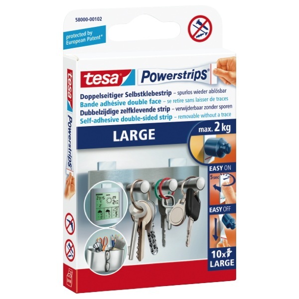 Powerstrips Tesa 58000, gro&szlig;, 10 St&uuml;ck